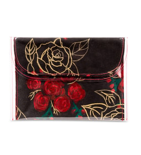 El Boyama Rose Serisi Large Özel Clutch Çanta