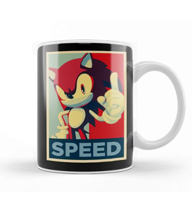 Sonic Speed Sonic The Hegdehog Kupa Bardak Porselen