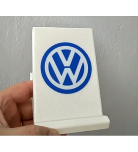 Volkswagen Logolu Dekoratif Telefon Standı - 3D Yazıcı Tasarımı Masaüstü Tutucu