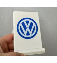 Volkswagen Logolu Dekoratif Telefon Standı - 3D Yazıcı Tasarımı Masaüstü Tutucu
