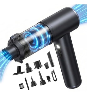 Snapron SNV-3001 100W 17000PA Şarjlı Mini Araç ve Ev Süpürgesi + EVA Taşıma Çantalı Çok Fonksiyonlu Set