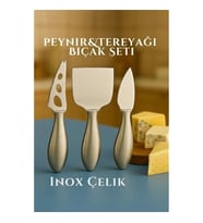 Inox Peynir Bıçağı Seti - Tereyağı Bıçağı Kahvaltı Seti Profesyonel Tasarım 304 Paslanmaz Çelik 722