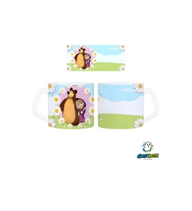 GHOSTBASTIR DESIGN Maşa ile Koca Ayı Kupa Bardak Tek Adet 0913