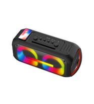 6000mAh Powerbankli Stereo Bluetooth Hoparlör 15W MagSafe Kablosuz Şarjlı Karaoke Ses Sistemi (Siyah)