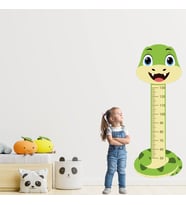 Sevimli Safari Hayvanları Çocuk Boy Ölçer Duvar Stickerı - Bebek ve Çocuk Odası Boy Cetveli Etiketi