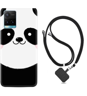 Vivo Y11S Y21S Y20 Y20S Y70 Kılıf Boyun Askılı Silikon Sevimli Panda 1794