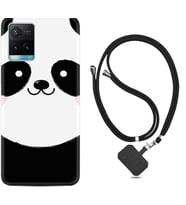 Vivo Y11S Y21S Y20 Y20S Y70 Kılıf Boyun Askılı Silikon Sevimli Panda 1794