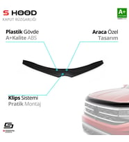 Toyota Uyumlu Auris ABS Plastik Kaput Rüzgarlığı 2013-2017 A+Kalite Parça