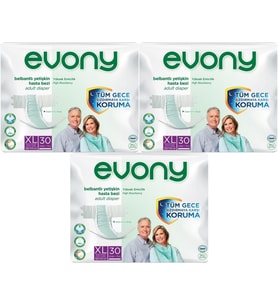 Evony Hasta Bezi Yetişkin Bel Bantlı Tekstil Yüzey Ekstra Büyük (XL) 90 Adet (3PK*30)