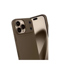İphone 17 Pro Max Auto Fus Karbon Kapak - Kahverengi