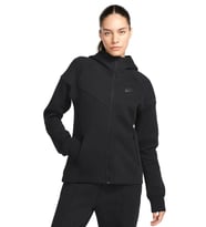 Nike Sportswear Tech Fleece Full Zip Hoodie Dark Heather Black Kadın Kapüşonlu Sweatshirt Siyah