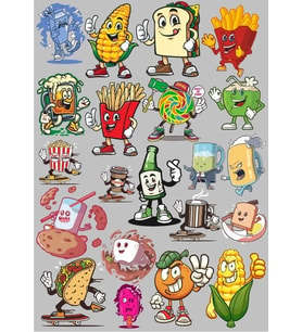 Aburcuburlar Sticker Set 2 20 Parça Telefon, Tablet, Defter, Laptop Sticker