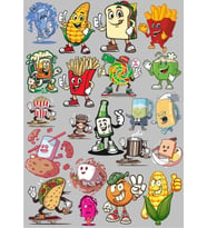 Aburcuburlar Sticker Set 2 20 Parça Telefon, Tablet, Defter, Laptop Sticker