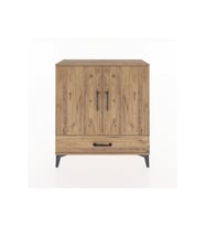 Arges Şifonyer 3 Raflı Tek Çekmeceli 2 Kapaklı 88x30x96 Çam-Çam