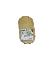 OVAL AHŞAP BAMBU YAĞDANLIK ALTLIK MİNİ TEPSİ 12 X 23.3 X 0.8CM (5343)