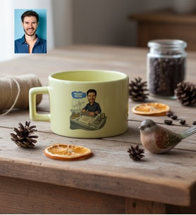 Kişiye Özel Karikatürlü Makine Mühendisi Lüks Pastel Fincan Mühendisler Günü Hediyesi