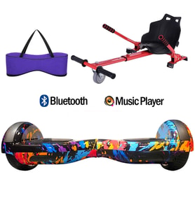 Citymate Elektrikli Kaykay Hoverboard Akıllı Denge 6.5 Inch + HoverKart + Çanta EXTREM PAKET D26