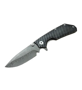 Damascus Dms 2 16 Gri Kamp Çakı 21cm- Yarı Otomatik, Kemerlikli, Metal Sap