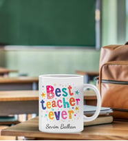 Kişiye Özel Best Teacher Temalı Kupa Bardak