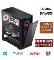 ETERNAL POWER RYZEN 7 5700X 32G DDR4 1TB M.2 RX7900XT A520 M750W (Siyah)