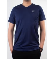 Kinetix SN-222 Neck Lacivert Günlük Erkek V Yaka Tişört
