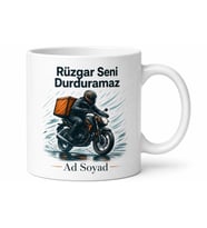 Moto Kuryeye Özel Rüzgara Karşı Koyan Usta Sürücü Kupası Hediye Bardak