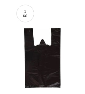 Siyah Atlet Poşet Mini Boy 20x34 cm Takriben 235 Adet 1 Kg