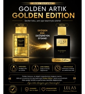 Lelas Golden Edition Kadın Erkek Parfüm EDP 55 ML – Meyvemsi Çiçeksi Odunsu Kalıcı Niş Koku - 1676