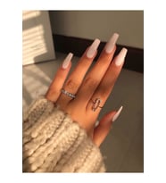 Kalıcı Nail Art Toz Pembe Balerin Model Takma Tırnak Seti