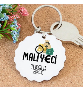 İsme Özel Maliyeci Papatya Anahtarlık