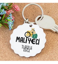 İsme Özel Maliyeci Papatya Anahtarlık