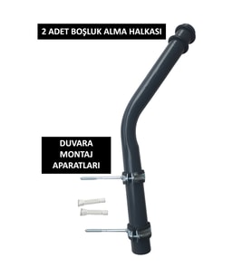 SOKAK BAHÇE AYDINLATMA HALKALI ARMATÜR KONSOLU 50CM