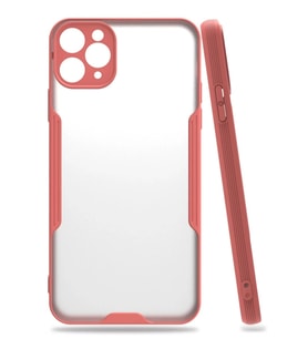 Newface Apple iPhone 11 Pro Max Kılıf Platin Silikon - Pembe