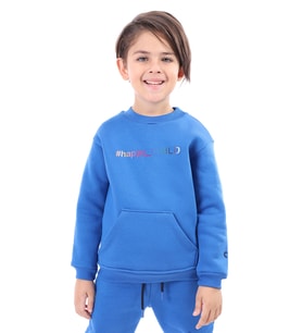 Toontoy Unisex Çocuk Baskılı Sweatshirt (Saks)