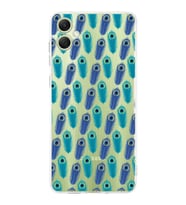 PrintiFy Samsung Galaxy A05 ile Uyumlu Nazar Boncuğu 4 Baskılı Kamera Korumalı Şeffaf Silikon Kılıf