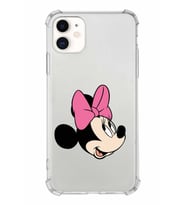 Apple iPhone 11 Uyumlu Köşe Korumalı Antişok  Kapak Minnie Mouse Tasarımlı Şeffaf  Kılıf
