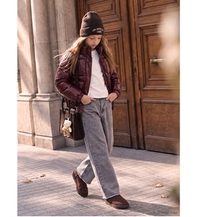LCW Kids Karışık Wideleg Kız Çocuk Kemerli Jean Pantolon