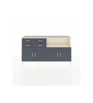 Arges Konsol 4 Raflı 4 Çekmeceli 4 Kapaklı 176x30x99 Aytaşı-Antrasit