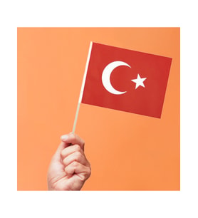 Çubuklu Kağıt Türk Bayrağı 12x20 cm - 80 Adet - 23 Nisan Okul ve Kutlama Tipi (Kırmızı-Beyaz)