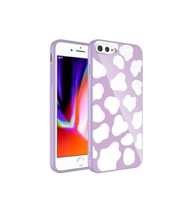 Apple iPhone 8 Plus Uyumlu Kılıf Kamera Korumalı Desenli Sert Silikon Zore Epoksi Kapak