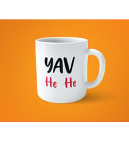 Yav He He Espirili Baskılı Kupa Bardak