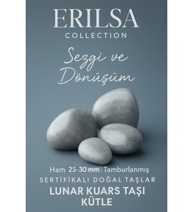 Sertifikalı Doğal Ay Taşı Kuvars Kütle – Sezgi ve Dönüşüm El Taşı (Lunar Quartz) (Çok Renkli)