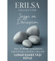 Sertifikalı Doğal Ay Taşı Kuvars Kütle – Sezgi ve Dönüşüm El Taşı (Lunar Quartz) (Çok Renkli)