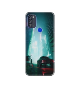 Reeder P13 Blue Max 2021 Kılıf Silikon Desen Night Cars 1619