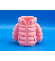 3D Baskı Şişme Mont Kalemlik - Masaüstü Organizer-Pembe