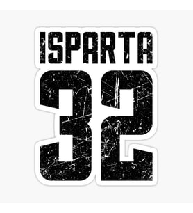 32 ISPARTA Sticker Yapıştırma Oto Etiket 17cm
