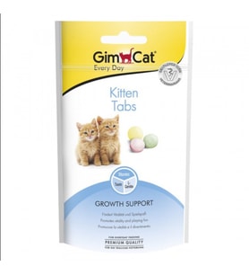 GimCat Kitten Tabs Yavru Kediler İçin Taurinli Multivitamin Kedi Ödül Maması 40 Gr (STD)
