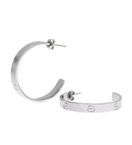 Kadın Çelik Halka Küpe (Gümüş)