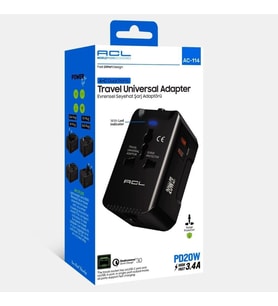 Evrensel Eu Us Au Uk Priz Fiş Çevirici Dönüştürücü Seyahat Adaptörü 2 Type-c 1 Usb Çıkışlı Adaptör