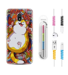 Xiaomi Redmi 8A 8 Pro 9C 9T 10C 11T Pro Kılıf Kablo Koruma Spiral Silikon Tombul Kedi 1739